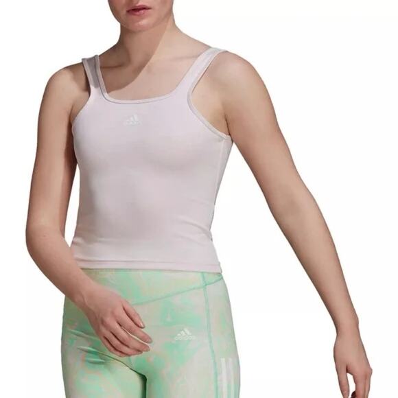 Adidas Hyperglam Aeroready Training Tank in Almost Pink - Picture 1 of 8